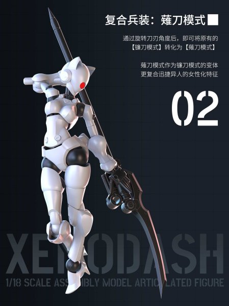 画像2: SHEIK MAINLAND 3 min projectシリーズ 迅捷異人 1/18スケールプラスチックモデルキット (ホワイト / ベージュ / ブラック / パープル / ピンク) (2)