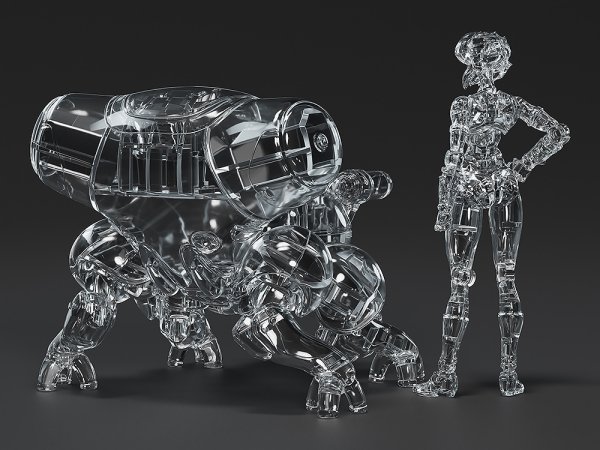 画像3: PLAMAX minimum factory MF-96 草薙素子 with フチコマ 光学迷彩Ver. (3)