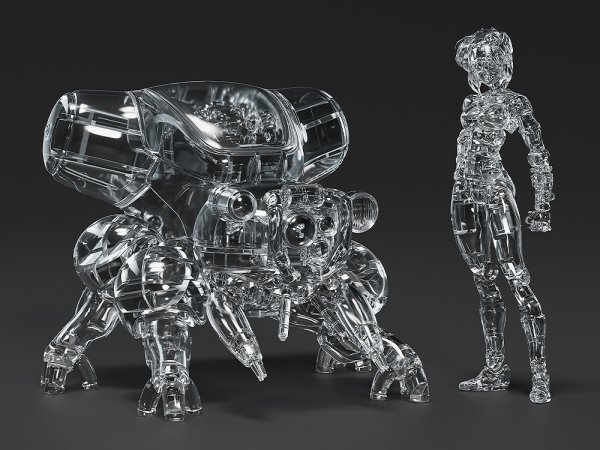 画像2: PLAMAX minimum factory MF-96 草薙素子 with フチコマ 光学迷彩Ver. (2)