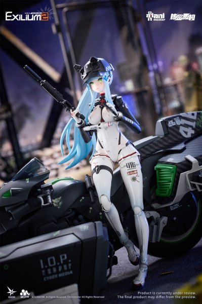 画像24: 核金重構(Nuclear Gold Reconstruction) ドールズフロントライン2:エクシリウム クルカイ-スピードスター 1/12 完成品アクションフィギュア&モーターバイク 1/12 プラスチックキット セット (24)