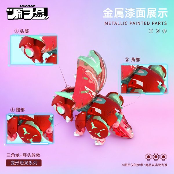 画像3: OEBOX YH1022 トリケラトプス ドゥンドゥン 変形可動玩具 (3)