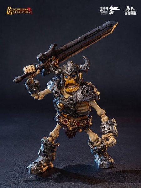 画像3: Yototoy YTSS-004 骸骨狂戦士 1/12スケール 可動フィギュア (3)