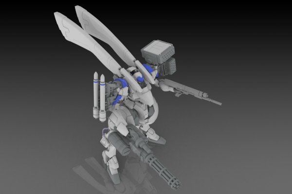 画像6: 【再販】『POWERDoLLS2』 1/35 X-4+(PD-802) 装甲歩兵用 武装セット3 [武装取り付け用肩パーツ&DRu35 MLC&R25ロケット&M7Aガトリング砲] (6)