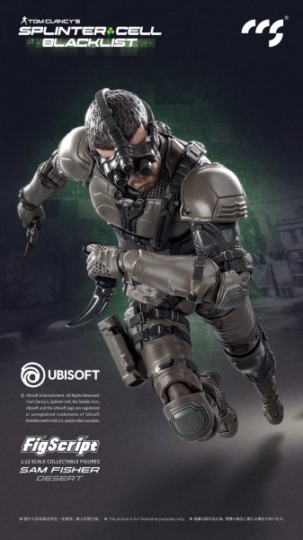 画像6: CCSTOYS FigScriptシリーズ Splinter Cell(スプリンターセル) Sam Fisher(サム・フィッシャー) 砂漠Ver. 1/12スケール可動フィギュア (6)