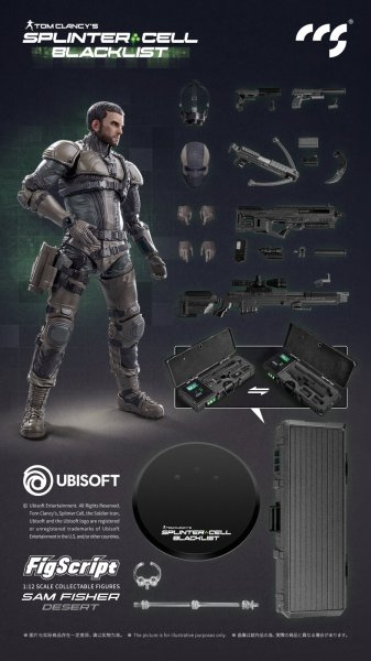 画像1: CCSTOYS FigScriptシリーズ Splinter Cell(スプリンターセル) Sam Fisher(サム・フィッシャー) 砂漠Ver. 1/12スケール可動フィギュア (1)