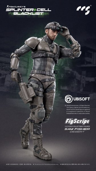 画像2: CCSTOYS FigScriptシリーズ Splinter Cell(スプリンターセル) Sam Fisher(サム・フィッシャー) 砂漠Ver. 1/12スケール可動フィギュア (2)