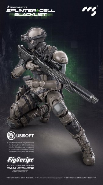 画像5: CCSTOYS FigScriptシリーズ Splinter Cell(スプリンターセル) Sam Fisher(サム・フィッシャー) 砂漠Ver. 1/12スケール可動フィギュア (5)